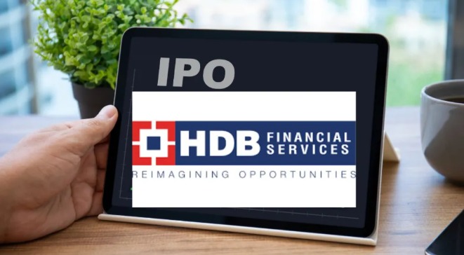 "Investor looking at HDB Financial IPO performance on stock market screen"